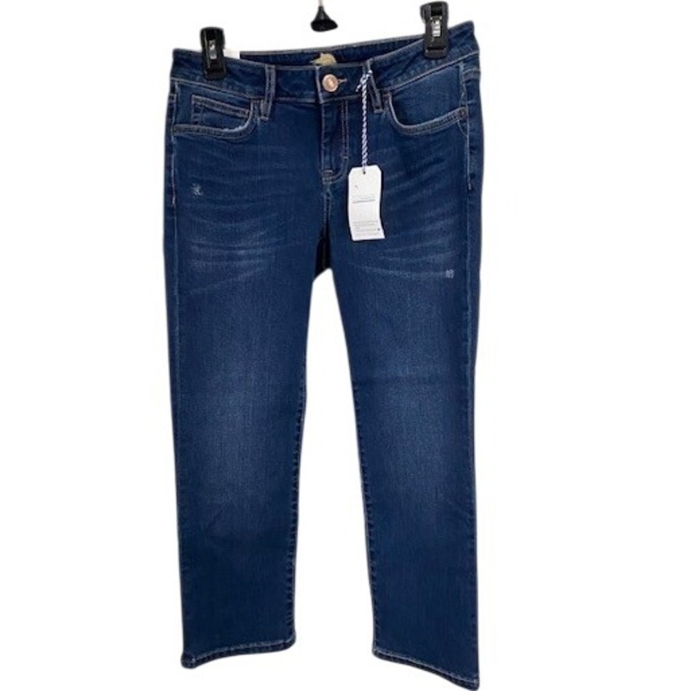 New Tommy Bahama Womens Dark Wash Denim Cropped Jeans 28